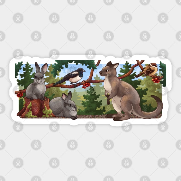 Forest animals Sticker by NatureDrawing